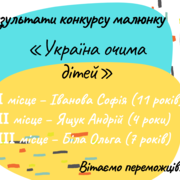 Результати конкурсу малюнку "Україна очима дітей"